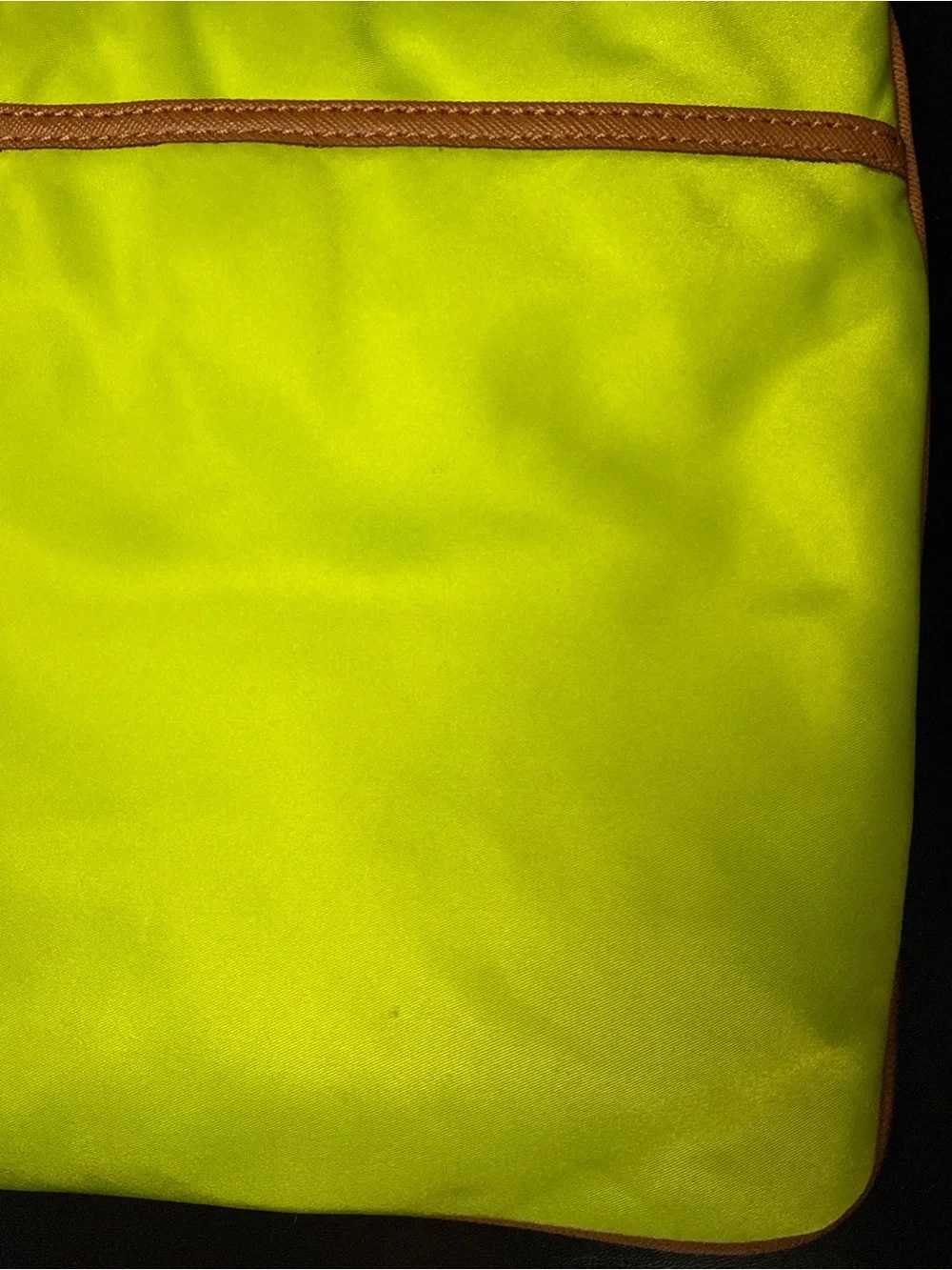Michael Kors Lime Green Crossbody Bag Nylon Kempton Gold Hardware Missing Strap